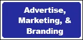 Advertising, Marketing, & Branding Blue rounded badge with white text reading 'Advertise, Marketing, & Branding'